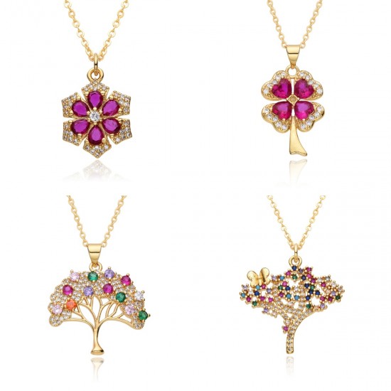 Wholesale of cross-border European and American new products: Life Tree necklace pendant for women, non-fading collarbone chain fashion accessories Wholesale of cross-border European and American new products: Life Tree necklace pendant for women, non-fading collarbone chain fashion accessories
