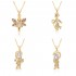 Niche design couple necklaces, zircon angel pendants for little boys and girls, collarbone chains, birthday gifts for your girlfriend