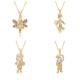 Niche design couple necklaces, zircon angel pendants for little boys and girls, collarbone chains, birthday gifts for your girlfriend Niche design couple necklaces, zircon angel pendants for little boys and girls, collarbone chains, birthday gifts for your girlfriend