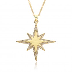 Sunflower pendant, European and American light luxury collarbone chain, copper plated with 18K real gold chain, zircon set, high-end light luxury necklace