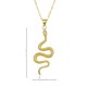 Cross-border popular accessories, light luxury hip-hop style, snake-shaped pendant necklace, zircon women's collarbone chain necklace in stock wholesale Cross-border popular accessories, light luxury hip-hop style, snake-shaped pendant necklace, zircon women's collarbone chain necklace in stock wholesale