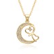 European and American fashion moon-shaped necklaces that do not fade, versatile for women, and niche star and moon-shaped collarbone chain accessory wholesale European and American fashion moon-shaped necklaces that do not fade, versatile for women, and niche star and moon-shaped collarbone chain accessory wholesale