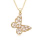 European and American cross-border supply, personalized hip-hop fashion accessories, perforated micro-inlaid zircon butterflyfish bone necklace, pendant for women European and American cross-border supply, personalized hip-hop fashion accessories, perforated micro-inlaid zircon butterflyfish bone necklace, pendant for women