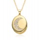 European and American cross-border oval photo box album, eye moon slightly set, Virgin Mary pendant, opening and closing necklace, copper gold-plated European and American cross-border oval photo box album, eye moon slightly set, Virgin Mary pendant, opening and closing necklace, copper gold-plated