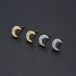 Cross-border European, American and Korean version diamond-encrusted zircon CZ moon earrings, color-preserving gold and silver women's earrings, fresh and sweet in stock