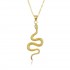Cross-border popular accessories, light luxury hip-hop style, snake-shaped pendant necklace, zircon women's collarbone chain necklace in stock wholesale