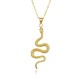 Cross-border popular accessories, light luxury hip-hop style, snake-shaped pendant necklace, zircon women's collarbone chain necklace in stock wholesale Cross-border popular accessories, light luxury hip-hop style, snake-shaped pendant necklace, zircon women's collarbone chain necklace in stock wholesale