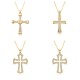 Korean version cross pendant simple necklace, women's necklace, export fashion crystal, European and American men's micro-set openwork necklace Korean version cross pendant simple necklace, women's necklace, export fashion crystal, European and American men's micro-set openwork necklace