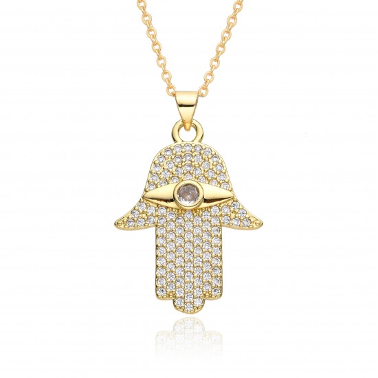 Cross-border European and American jewelry, niche design, Fatima's Hand necklace, personalized and fashionable, Devil's Eye pendant necklace Cross-border European and American jewelry, niche design, Fatima's Hand necklace, personalized and fashionable, Devil's Eye pendant necklace