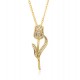 New European and American products in the ins style, popular on Amazon, fashionable and individual Rose women's 18k pendant necklace hair styling New European and American products in the ins style, popular on Amazon, fashionable and individual Rose women's 18k pendant necklace hair styling