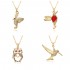 Cross-border new gold-plated bird necklace, elegant accessory, full of diamonds, unique and versatile, fashionable Instagram collarbone chain for women