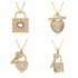 Cross-border high-end style lock key pendant necklace from Europe, America, Japan and South Korea, women's copper gold-plated love heart, slightly set zircon collarbone chain