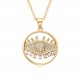 European and American cross-border Amazon bestsellers: titanium steel collarbone chain, colored zircon eye pendant, Devil's Eye necklace European and American cross-border Amazon bestsellers: titanium steel collarbone chain, colored zircon eye pendant, Devil's Eye necklace