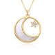 Instagram cross-border new personalized crescent-shaped necklaces for men and women in stock. Simple copper gold-plated zirconium-encrusted sweater chain, versatile Instagram cross-border new personalized crescent-shaped necklaces for men and women in stock. Simple copper gold-plated zirconium-encrusted sweater chain, versatile