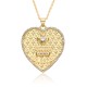 European and American new style simple hollow heart collarbone chain heart-shaped necklace for women, copper-plated real gold zircon necklace h147 European and American new style simple hollow heart collarbone chain heart-shaped necklace for women, copper-plated real gold zircon necklace h147