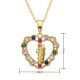 European and American cross-border religious personality deity collarbone chain Zircon eco-friendly copper material pendant necklace copper plating 18kD108 European and American cross-border religious personality deity collarbone chain Zircon eco-friendly copper material pendant necklace copper plating 18kD108