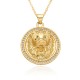 European and American fashion trend women's accessories, hip-hop personality, hollowed-out micro-inlaid leopard pendant, retro necklace accessory gift European and American fashion trend women's accessories, hip-hop personality, hollowed-out micro-inlaid leopard pendant, retro necklace accessory gift