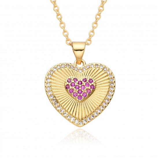 European and American style heart-shaped necklace for women, creative and unique, versatile, niche design, Instagram trendy heart-shaped pendant, collarbone chain European and American style heart-shaped necklace for women, creative and unique, versatile, niche design, Instagram trendy heart-shaped pendant, collarbone chain