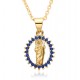 European and American cross-border religious personality statue collarbone chain Zircon eco-friendly copper material pendant necklace copper plating 18kB181 European and American cross-border religious personality statue collarbone chain Zircon eco-friendly copper material pendant necklace copper plating 18kB181