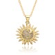 A variety of golden copper pendants studded with diamonds, zircon starfish, sunflower, O-shaped necklaces, women's accessories, and cute girl pendants A variety of golden copper pendants studded with diamonds, zircon starfish, sunflower, O-shaped necklaces, women's accessories, and cute girl pendants