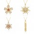 The new best-selling necklaces and pendants in foreign trade are exquisitely crafted with slightly set zircon small sunflowers and golden jewelry that retains color