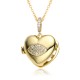 European and American cross-border heart-shaped photo box album, heart-shaped moon five-pointed star, slightly inlaid pendant, opening and closing necklace, copper gold-plated European and American cross-border heart-shaped photo box album, heart-shaped moon five-pointed star, slightly inlaid pendant, opening and closing necklace, copper gold-plated