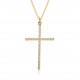 A popular retro rhinestone cross pendant necklace from Europe and America, a creative women's fashion pendant collarbone chain A popular retro rhinestone cross pendant necklace from Europe and America, a creative women's fashion pendant collarbone chain