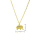 18K copper, gold, slightly set zircon elephant pendant necklace, female Instagram cute style collarbone chain, cross-border Xiyin bestseller 18K copper, gold, slightly set zircon elephant pendant necklace, female Instagram cute style collarbone chain, cross-border Xiyin bestseller