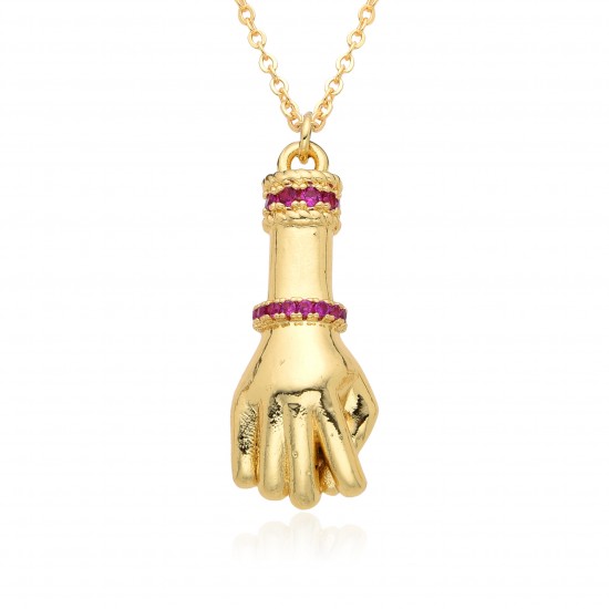 A new style of fashionable European and American necklace, copper-plated with real gold, slightly set with a pendant, a niche hip-hop accessory for women on Instagram A new style of fashionable European and American necklace, copper-plated with real gold, slightly set with a pendant, a niche hip-hop accessory for women on Instagram