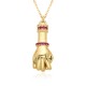 A new style of fashionable European and American necklace, copper-plated with real gold, slightly set with a pendant, a niche hip-hop accessory for women on Instagram A new style of fashionable European and American necklace, copper-plated with real gold, slightly set with a pendant, a niche hip-hop accessory for women on Instagram