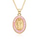 Cross-border best-selling oval Guadalupe, Jesus Saint Benedict necklace, women's collarbone chain, shell pendant jewelry in Europe and America Cross-border best-selling oval Guadalupe, Jesus Saint Benedict necklace, women's collarbone chain, shell pendant jewelry in Europe and America
