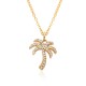 European and American simple and fashionable coconut tree necklace, Instagram niche design, five-pointed star leaf pendant, collarbone chain European and American simple and fashionable coconut tree necklace, Instagram niche design, five-pointed star leaf pendant, collarbone chain