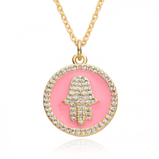 Oil-dropped diamond-encrusted palm necklace for women, fashionable and versatile, with a high-end feel. Zircon pendant, a small cross-border square accessory from Europe and America Oil-dropped diamond-encrusted palm necklace for women, fashionable and versatile, with a high-end feel. Zircon pendant, a small cross-border square accessory from Europe and America