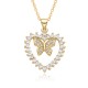 Wholesale of new, simple and fashionable zircon heart love necklaces for cross-border e-commerce in Europe and America Wholesale of new, simple and fashionable zircon heart love necklaces for cross-border e-commerce in Europe and America