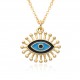 The manufacturer has approved the Devil's Eye Turkish blue Eye slightly set pendant necklace and a simple copper-plated real gold necklace accessory The manufacturer has approved the Devil's Eye Turkish blue Eye slightly set pendant necklace and a simple copper-plated real gold necklace accessory