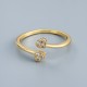 An InS-style small heart-shaped ring for women set with diamonds and a CZ zircon ring with an opening design, a cross-border best-selling Korean version An InS-style small heart-shaped ring for women set with diamonds and a CZ zircon ring with an opening design, a cross-border best-selling Korean version