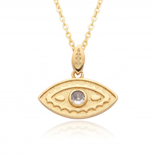 Amazon cross-border trendy jewelry: New Devil's Eye micro-set zircon pendant 18k Collarbone necklace in stock for consignment Amazon cross-border trendy jewelry: New Devil's Eye micro-set zircon pendant 18k Collarbone necklace in stock for consignment