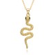 In 2025, the Year of the Snake, 14 types of curved snake-shaped micro-set pendant necklaces, women's chocker necklaces, copper and gold-plated jewelry In 2025, the Year of the Snake, 14 types of curved snake-shaped micro-set pendant necklaces, women's chocker necklaces, copper and gold-plated jewelry