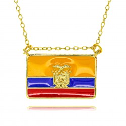 Flag-themed necklace, a light luxury and niche design for girls, exudes a sense of luxury. New 2024 collarbone chain, a strong chain, is a summer gift