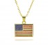 Flag-themed necklace, a light luxury and niche design for girls, exudes a sense of luxury. New 2024 collarbone chain, a strong chain, is a summer gift