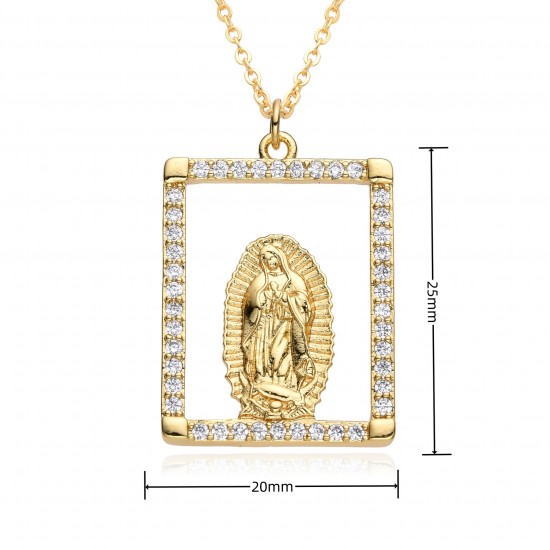 Cross-border exclusive personalized design micro-set zircon color fashionable light luxury trendy necklace, Death Scythe copper gold-plated Cross-border exclusive personalized design micro-set zircon color fashionable light luxury trendy necklace, Death Scythe copper gold-plated