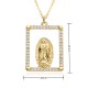 Cross-border exclusive personalized design micro-set zircon color fashionable light luxury trendy necklace, Death Scythe copper gold-plated Cross-border exclusive personalized design micro-set zircon color fashionable light luxury trendy necklace, Death Scythe copper gold-plated