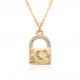 Slightly inlaid love heart lock key Heartbeat girl Peach heart oil drip copper zircon jewelry pendant necklace Slightly inlaid love heart lock key Heartbeat girl Peach heart oil drip copper zircon jewelry pendant necklace