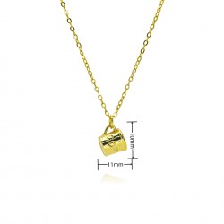 Cross-border bestseller AliExpress Amazon copper-plated 18K gold necklace pendant Aladdin Magic lamp bell Niche design