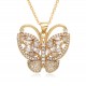 New women's fashion accessories: copper micro-inlaid colored zircon pendant, dragonfly luxurious design necklace, elegant collarbone chain New women's fashion accessories: copper micro-inlaid colored zircon pendant, dragonfly luxurious design necklace, elegant collarbone chain