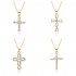 Cross-border Amazon's best-selling pearl zircon cross necklace for women is a niche, light luxury and personalized colored gemstone jewelry