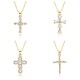 Cross-border Amazon's best-selling pearl zircon cross necklace for women is a niche, light luxury and personalized colored gemstone jewelry Cross-border Amazon's best-selling pearl zircon cross necklace for women is a niche, light luxury and personalized colored gemstone jewelry