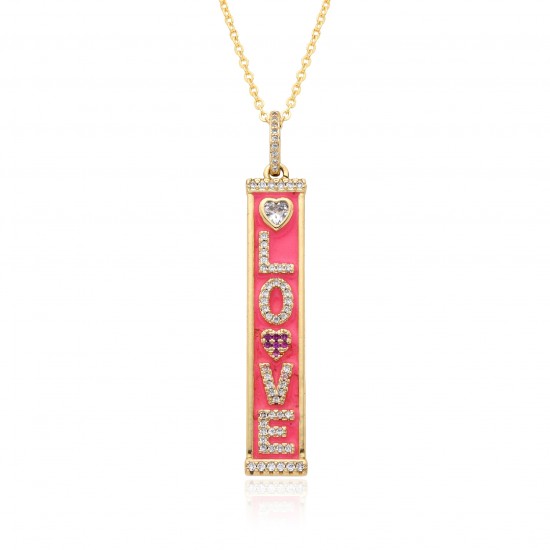 MOM European and American fashion item accessories, colored zircon KISS pendants, Instagram cold style jewelry boxes and chains wholesale MOM European and American fashion item accessories, colored zircon KISS pendants, Instagram cold style jewelry boxes and chains wholesale