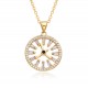 Micro-set zircon clock pendant, black zirconium clock, lucky compass pendant necklace, a cross-border bestseller accessory from Europe and America Micro-set zircon clock pendant, black zirconium clock, lucky compass pendant necklace, a cross-border bestseller accessory from Europe and America