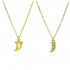 Wholesale of cross-border European and American ins style and personality wolf-tooth pendant necklaces, collarbone chains, copper plated 18k gold pendant necklaces